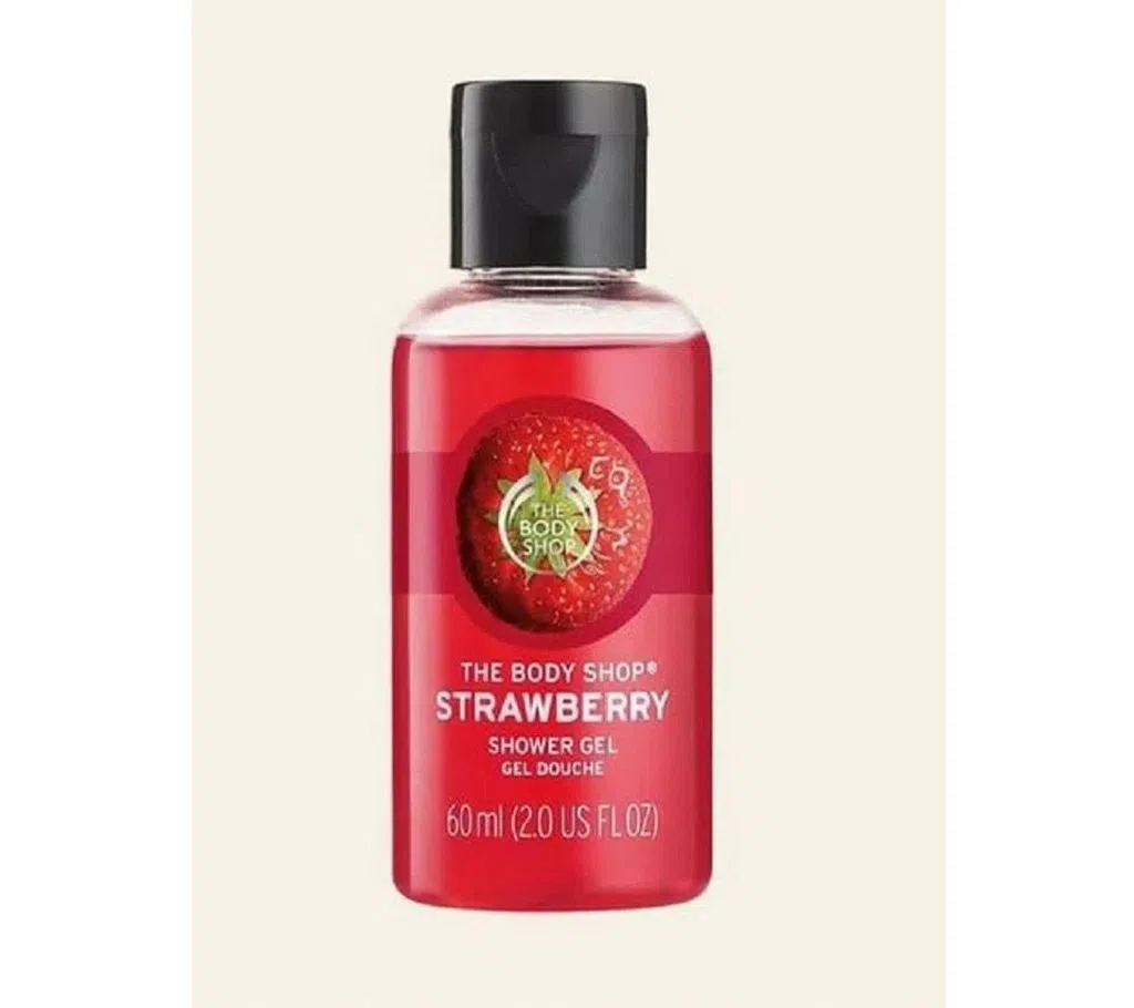 Strawberry Shower Gel [made in uk]  FOR ALL SKIN TYPESGENTLE CLEANSINGVEGETARIAN 60ml