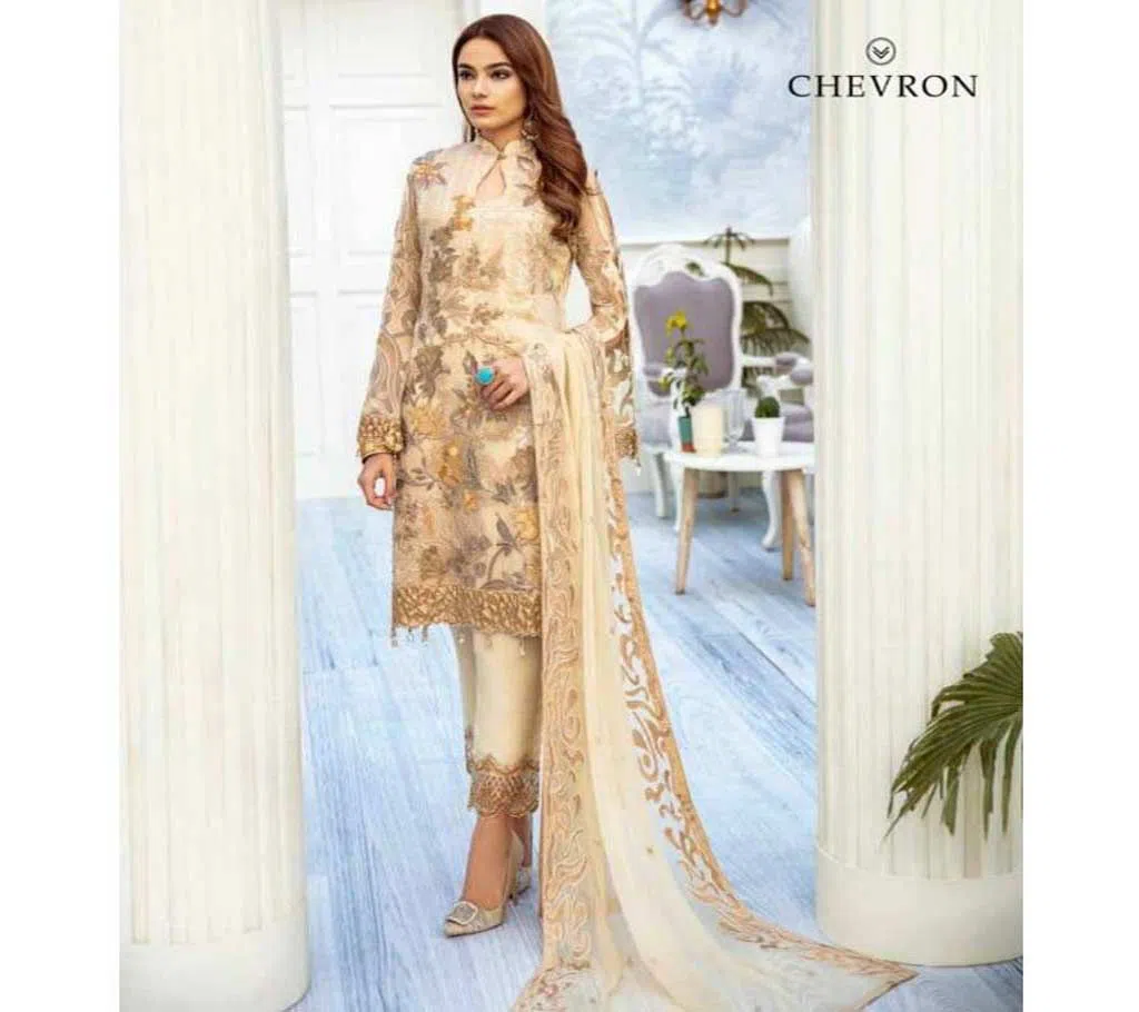 Unstitched Pakistani Chevron Luxury Chiffon Collection By Ramsha (A 206)