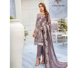 Unstitched Pakistani Chevron Luxury Chiffon Collection (A 209)