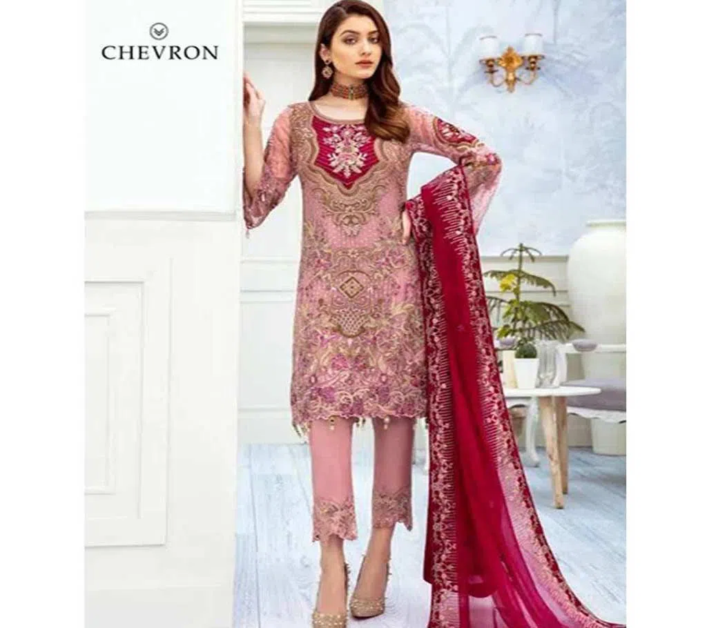 Unstitched Pakistani Chevron Luxury Chiffon Collection (A 210)