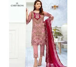 Unstitched Pakistani Chevron Luxury Chiffon Collection (A 210)