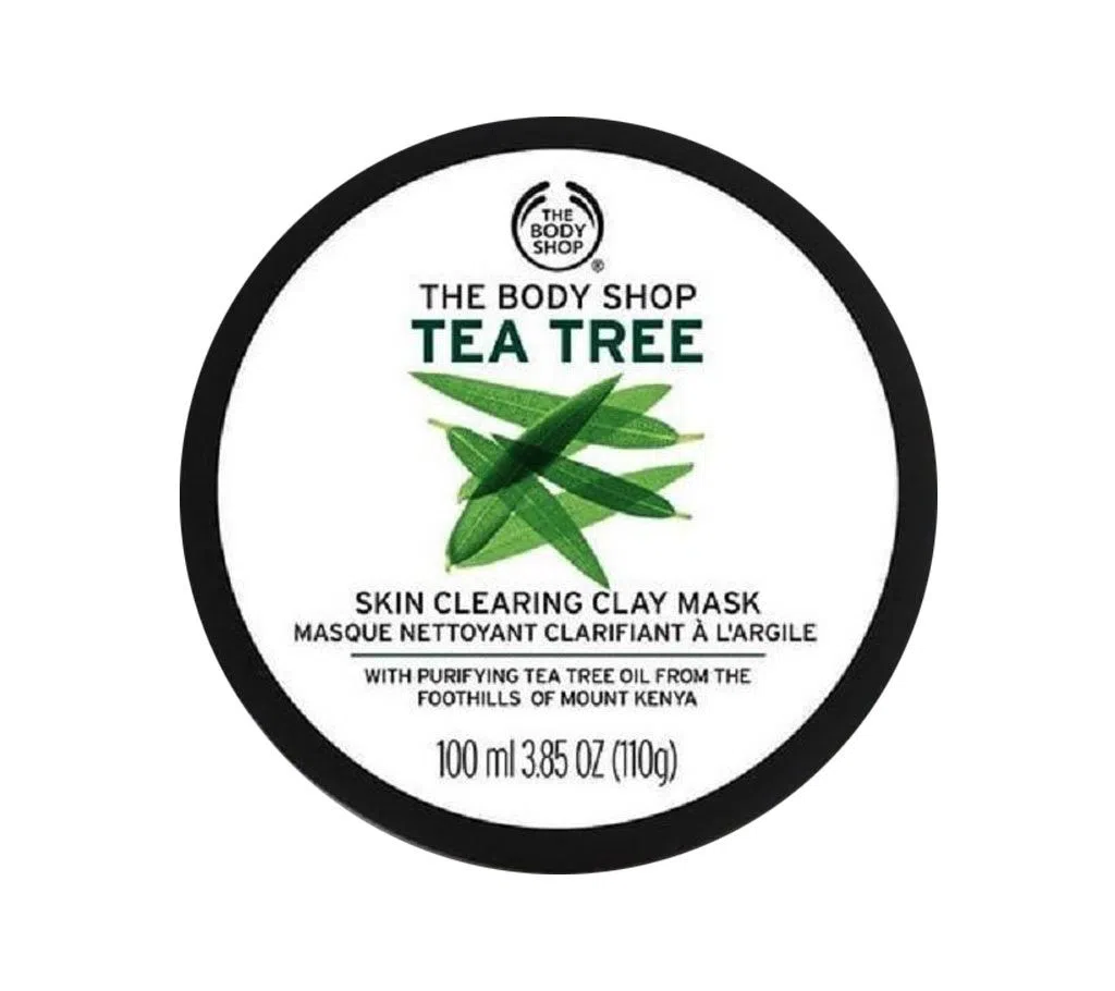 Tea Tree Skin Clearing Clay Mask FOR OILY, BLEMISHED SKINPURIFYINGVEGAN [ made in uk ]100ml