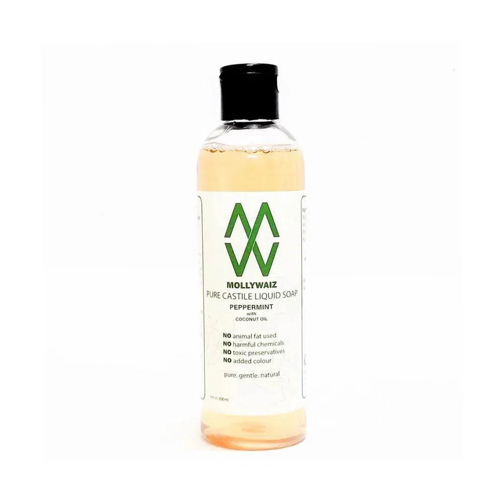 Mollywaiz Pure Castile Liquid Soap PEPPERMINT - 300ml (BD)