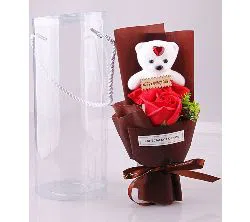 Valentine Day Gift Bear Body Bath Soap Rose Petal Soap Flower | Valentines Day Gift