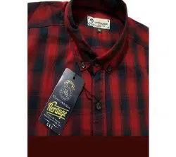  Printed Full Sleeve Shirt For men-Red 