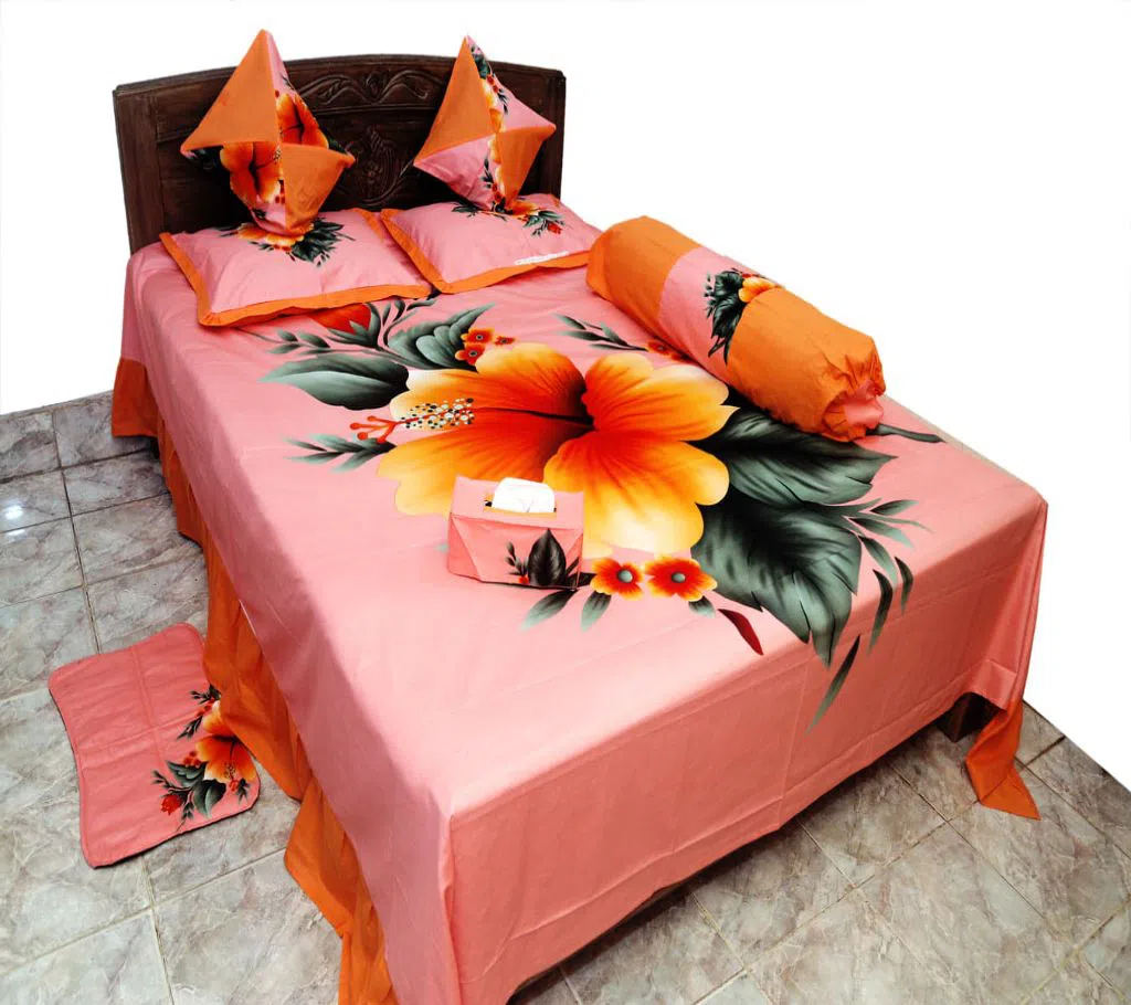 Classical Pakiza Home Collection Cotton Bedsheet - 1002 (8pcs set)