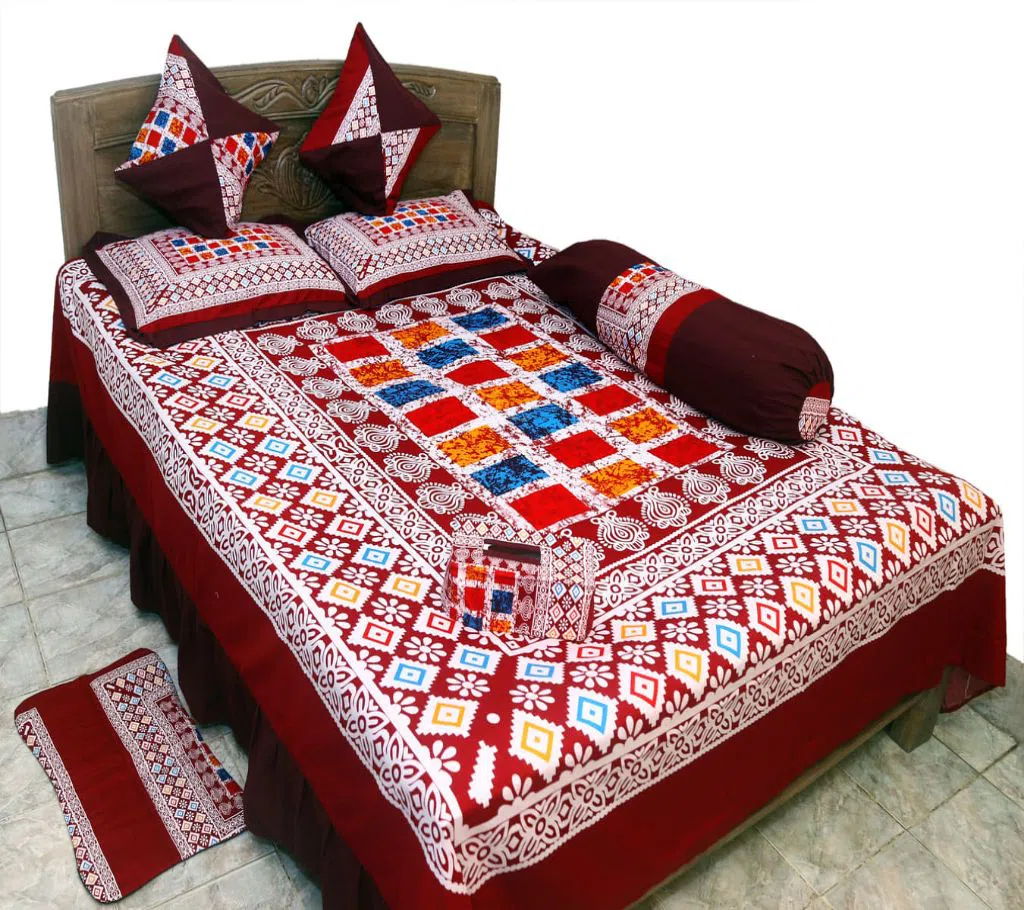 Classical Pakiza Home Collection Cotton Bedsheet - 2030 (8pcs set)