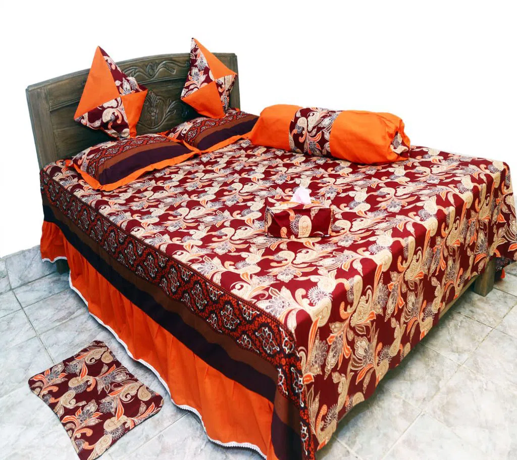Classical Pakiza Home Collection Cotton Bedsheet - 2033 (8pcs set)