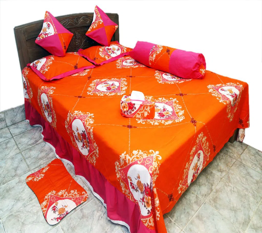 Classical Pakiza Home Collection Cotton Bedsheet - 2034 (8pcs set)