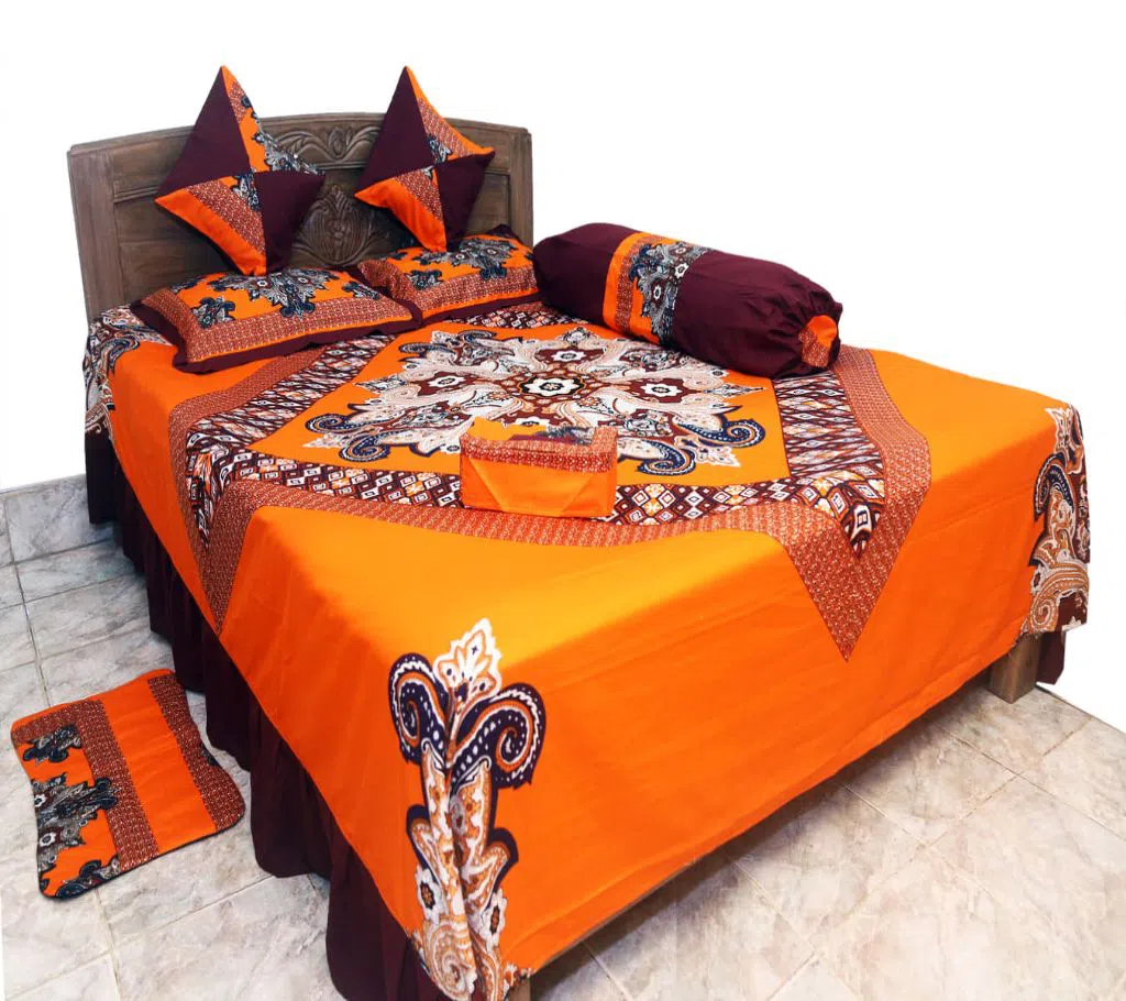 Classical Pakiza Home Collection Cotton Bedsheet - 2036 (8pcs set)