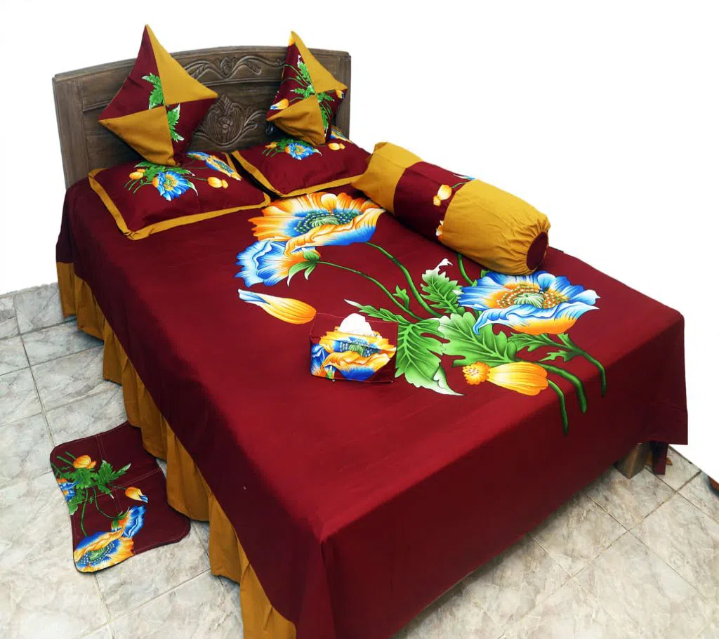 Classical Pakiza Home Collection Cotton Bedsheet - 2037 (8pcs set)