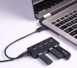 4-Port USB HUB With Individual Power Switches