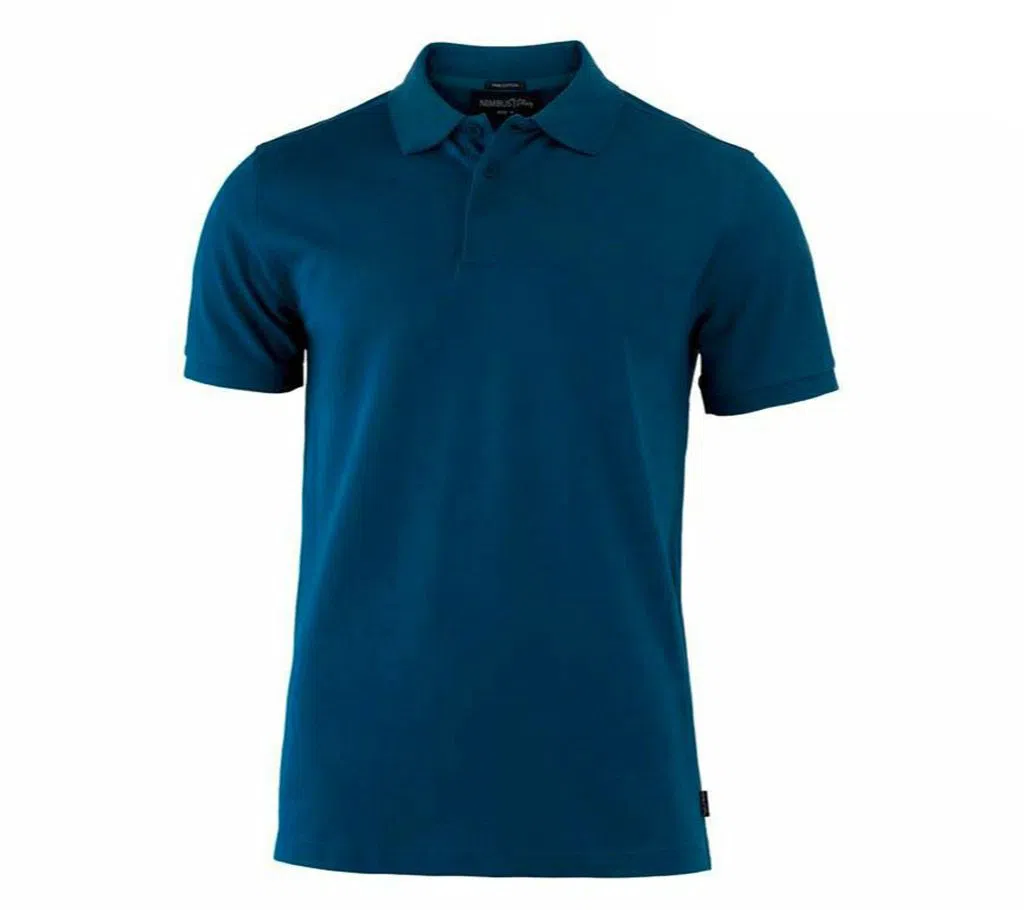 Half Sleeve Cotton Polo Shirt for Men-Blue 