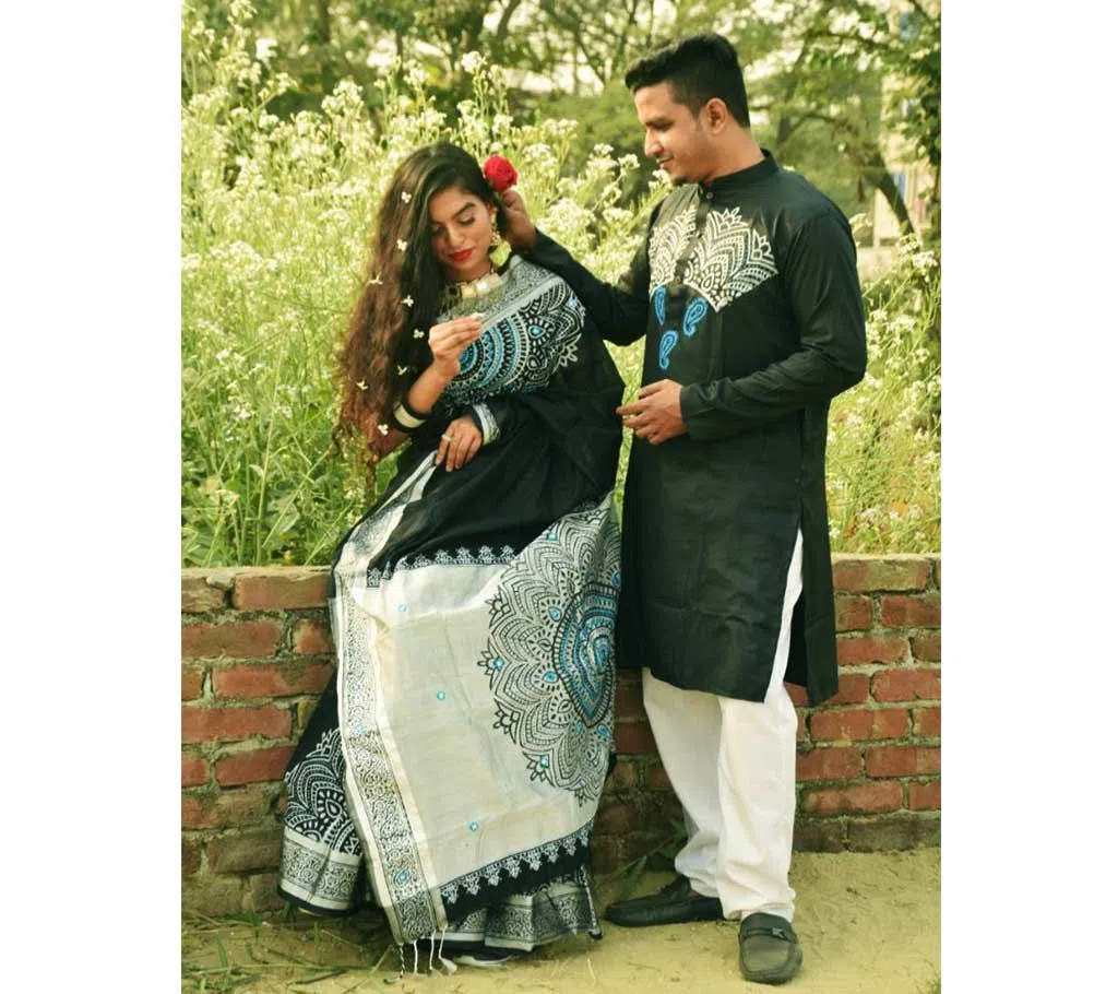 Sharee and Panjabi Couple Dress