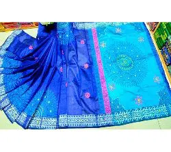 Dhupian Silk Saree Embroiderried 
