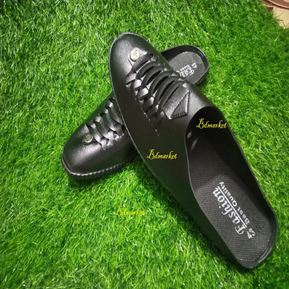 Black Casual Artificial Leather Slip-On Shoes