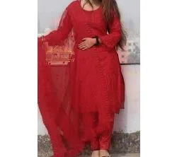 Semi-Stitched Embroidery Work Indian Three Piece Party Wear Suits for girl  Replica