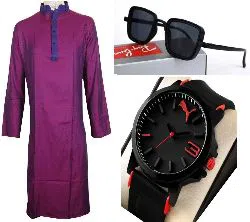 Combo Offer For Men Punjabi + Sunglasses + Watch 