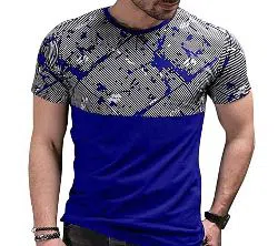 Half Sleeve Blue T Shirt For Men 