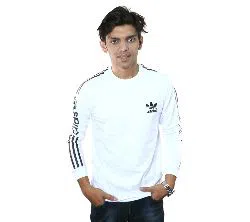 Menz Full Sleeve Cotton T-Shirt - Adidas (copy) - White 