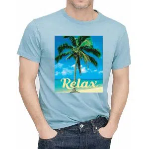 Cotton Short Sleeve T-Shirt for Men (Relax) - Light Paste Color 
