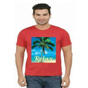 Cotton Short Sleeve T-Shirt for Men (Relax) - Red