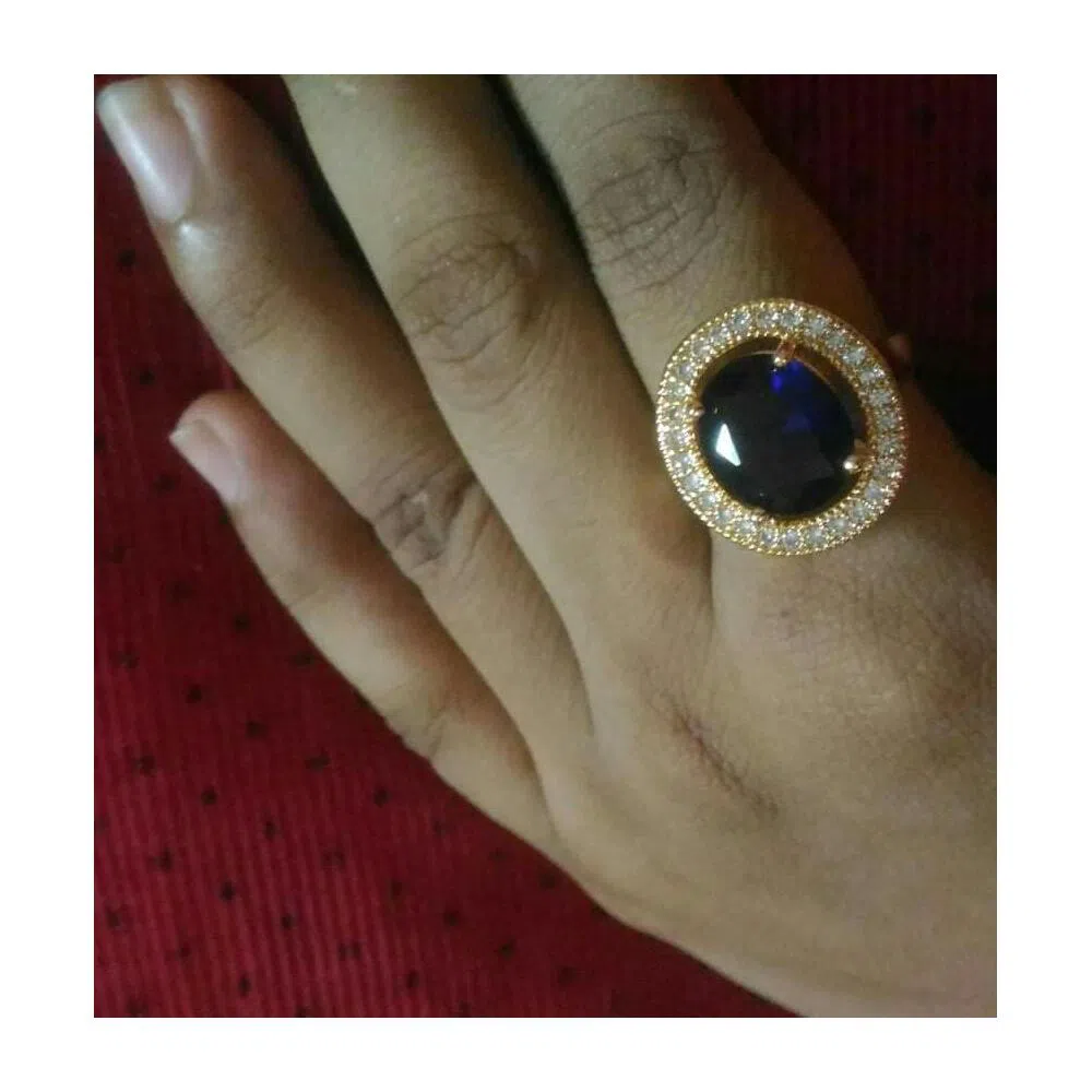 Big Size Blue Stone Finger Ring