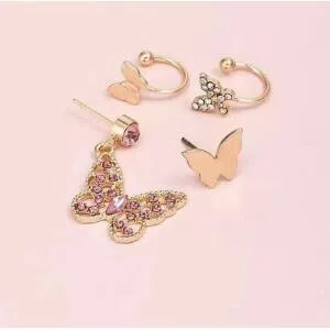 Butterfly Cuff ear ring set for Single ear