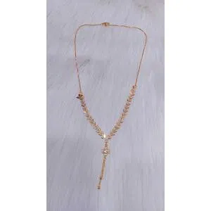Gold Plated Leafy Chain Pendant