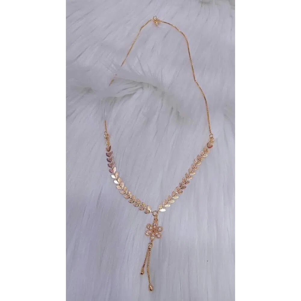 Gold Plated Leafy Chain Pendant