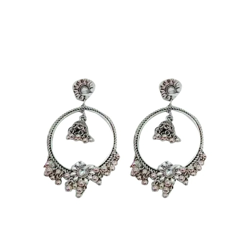 Silver Dangles Jhumka Ear Rings