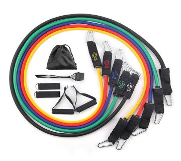Resistance Tube Band set 5 pcs in a set with Free Carrying Bag
