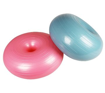 Workout exercise inflatable anti burst PVC yoga donut ball