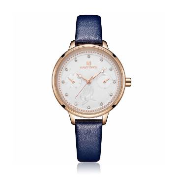 naviforce-nf5003-navy-blue-pu-leather-sub-dials-chronograph-watch-for-women-navy-blue-rosegold