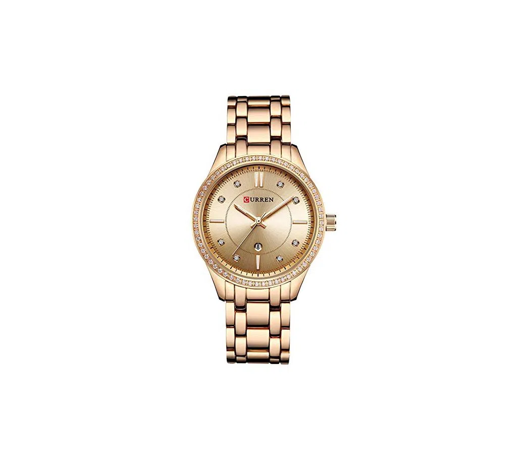 CURREN 9010 Stainless Steel Analog Watch For Women - Rose Gold
