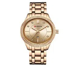 CURREN 9010 Stainless Steel Analog Watch For Women - Rose Gold