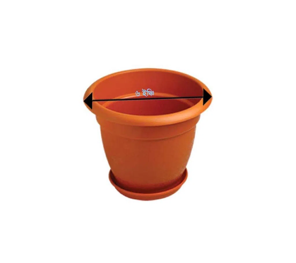 Flower Tub Round -6 Inc With Tray
