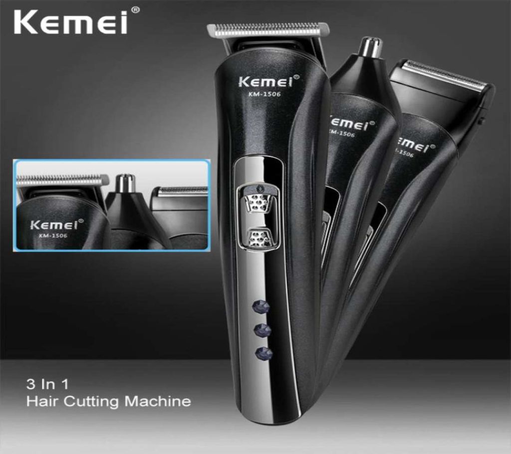 Kemei Km-1506 3 In1 Rechargeable Professional হেয়ার ক্লিপার #১২৩৬৬৯৯ ...