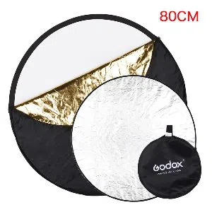GODOX 5 IN 1 PORTABLE COLLAPSIBLE ROUND 80CM CAMERA LIGHTING PHOTO DISC REFLECTOR DIFFUSER KIT CARRYING CASE