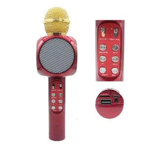 Wster WS1816 wireless LED bluetooth microphone Music Audio Phone Speaker Mini Home KTV