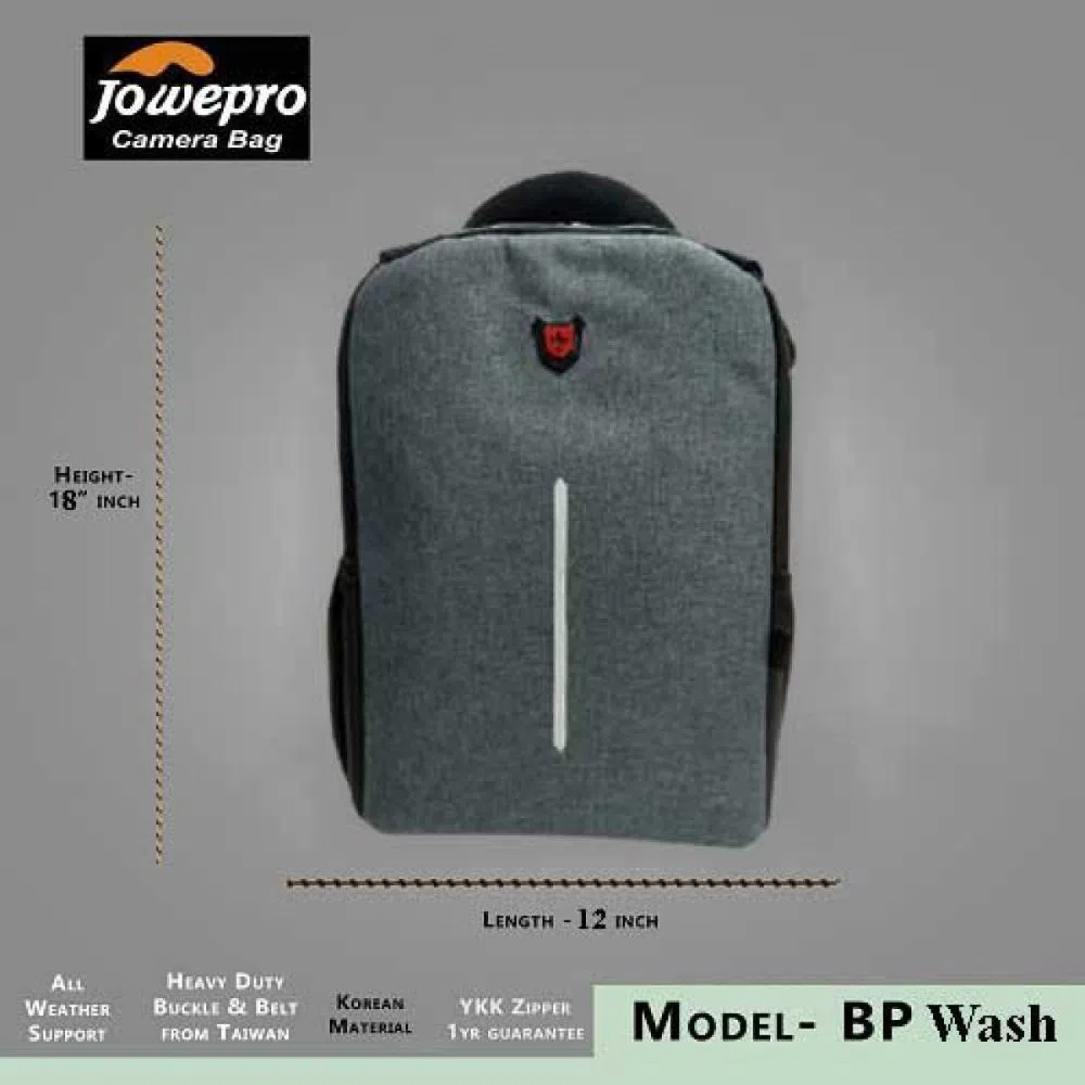 Jowepro Bagpack Bp-Wash Dslr Camera Bag - Ash & Black