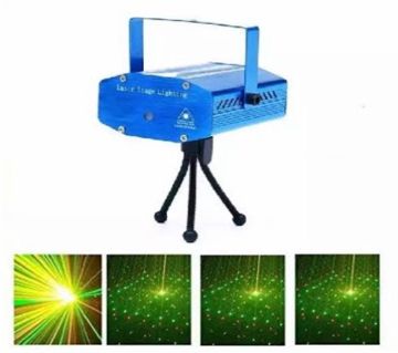 মিনি হোওগ্রাফিক লেজার  Star Projector Stage Point Pattern Lighting Music and Auto-Mode Sound Activated