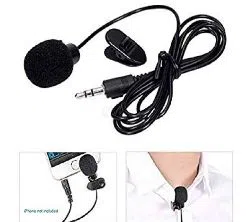 Hands Free Clip On Mini Lapel Microphone for PC Laptop 1.5 Meters 3.5mm