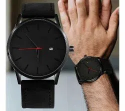 MVMT Artificial Black Leather Analog Watch for Men-Copy 