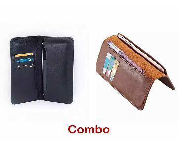 COMBO Leather wallet & Mobile পার্স ফর মেন এন্ড উইমেন 