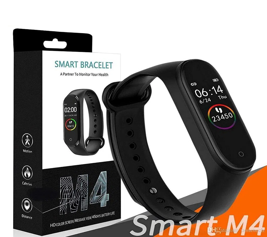 M4 Heart Rate & Blood Pressure Fitness Tracker Smartwatch(china)
