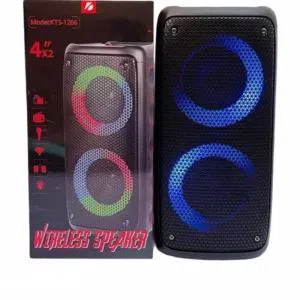KTS Speaker KTS-1266 double 4 inch    , RGB colorful Lights