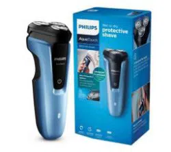 Philips Aquatouch S1070-04 Wet and Dry Electric Shaver Runtime: 45 min Trimmer for Men (Blue)