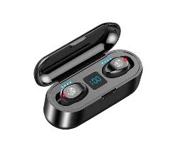 F9 TWS earphone wireless blue tooth earbuds(Stereo headset) with power bank & True Power Display with 2200mah
