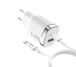 Wall charger C79A Zeus PD+QC3.0 EU plug set with cable